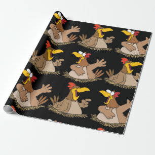 Papier Cadeau Deux poulets qui parlent