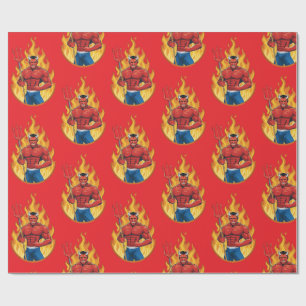 Papier Cadeau Diable avec trident