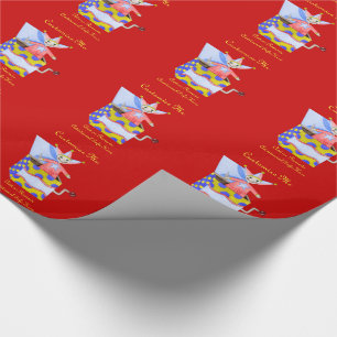 Papier Cadeau Diable - jouets traditionnels (couleur primaire