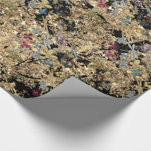 Papier Cadeau Diamant de marbre de gemmes d'insectes de papillon