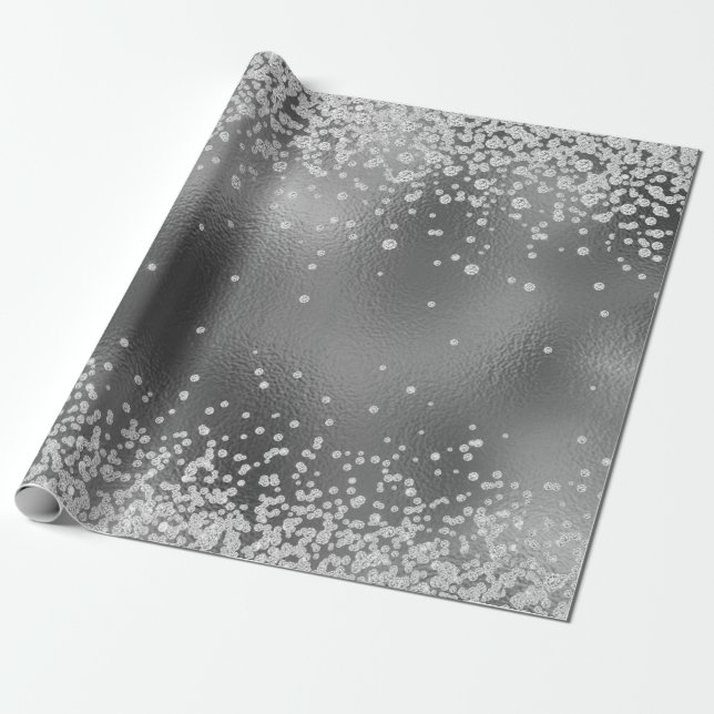 Papier Cadeau Diamants Faux Parties scintillant Bling Robin's Oe (Déroulé)