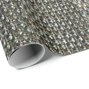 Papier Cadeau Diamants, motif de bijoux en pierres précieuses