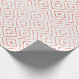 Papier Cadeau Diamants roses de parties scintillantes d'or