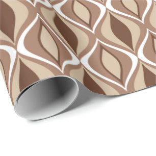 Papier Cadeau Diamants, Taupe et brun modernes de la moitié du