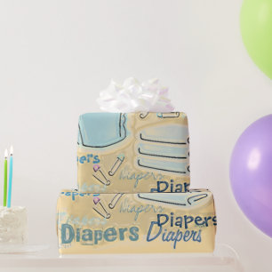 Papier Cadeau Diapositives de baby shower