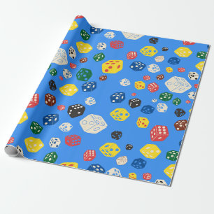 Papier Cadeau Die Dice Die Board Jeu Casino Motif de jeu
