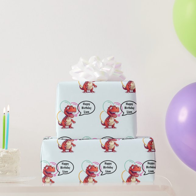 Papier Cadeau Dino Roar Cadeau (Cadeaux de fête)
