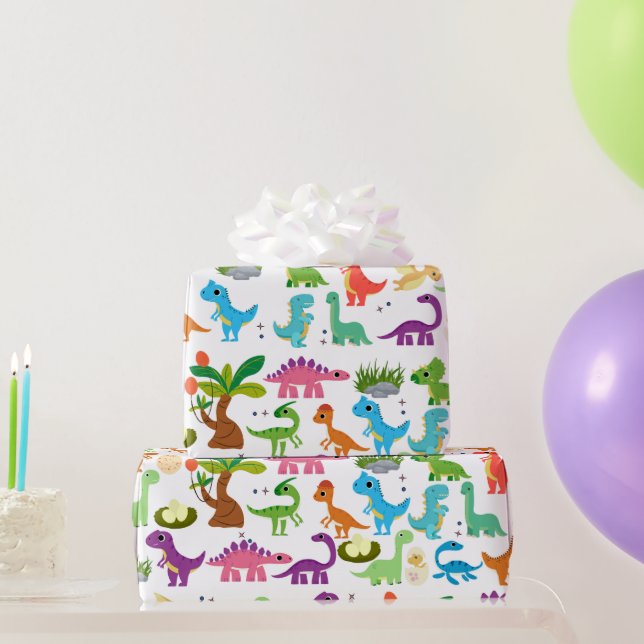 Papier Cadeau Dinosaur T-Rex Dino Cadeau Anniversaire (Cadeaux de fête)