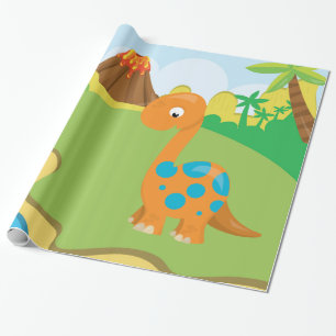 Papier Cadeau Dinosaure adorable