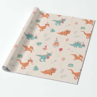 Papier Cadeau Dinosaure d'anniversaire !