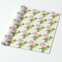 Dinosaure de Noël Joyeux Personnalisé