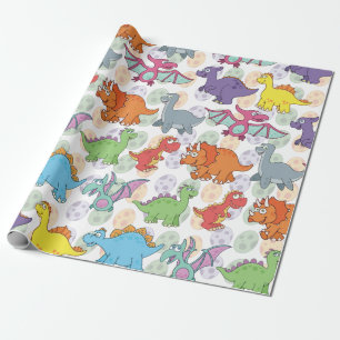 Papier Cadeau Dinosaure personnalisable