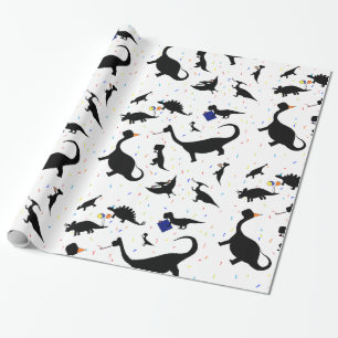 Papier Cadeau Dinosaures d'anniversaire