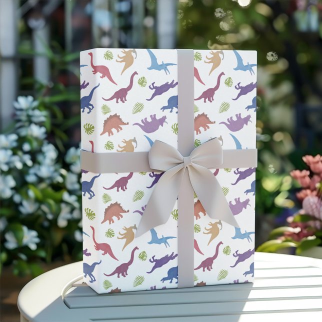 Papier Cadeau Dinosaures mignon Cadeau Enfant Dino Anniversaire (Créateur téléchargé)