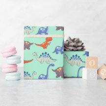 Dinosaures Rock sur papier d'emballage de la menth
