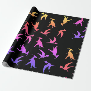 Papier Cadeau Dinosues roses