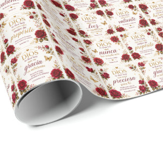 Papier Cadeau Dios Te Dice Hoy Floral Chrétien