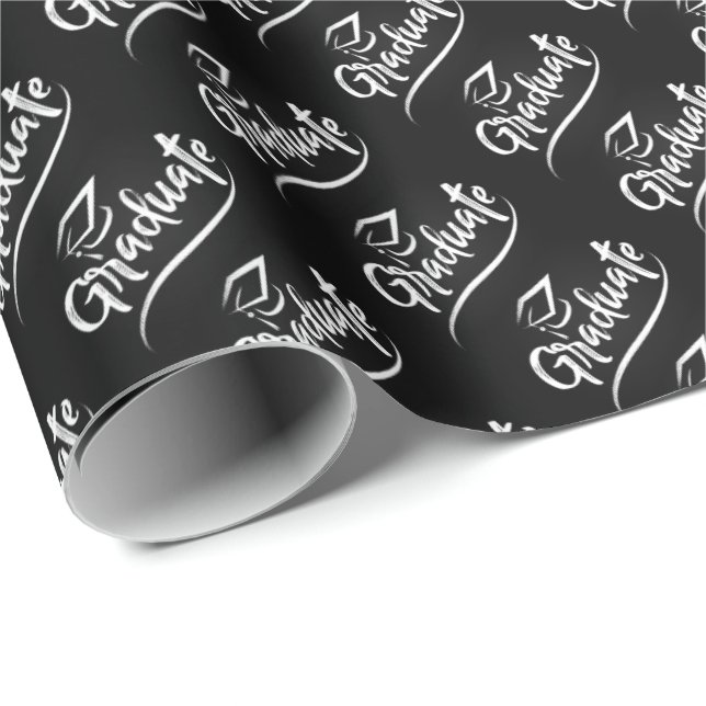 Papier Cadeau Diplômé avec une limite de diplôme (Coin rond)