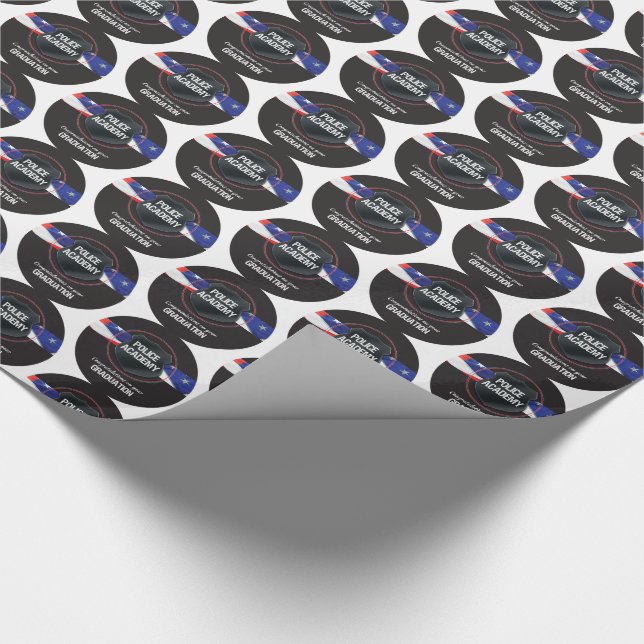 Papier Cadeau Diplôme de l'Académie de police, Félicitations (Coin)