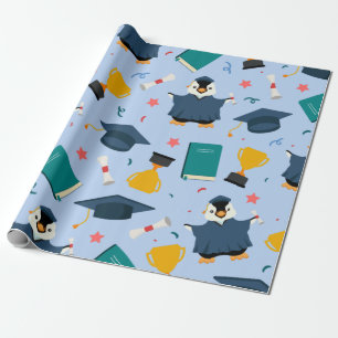 Papier Cadeau Diplôme de pingouin