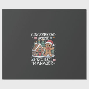 Papier Cadeau Directeur de projet Maison en pain d'épices Noël d