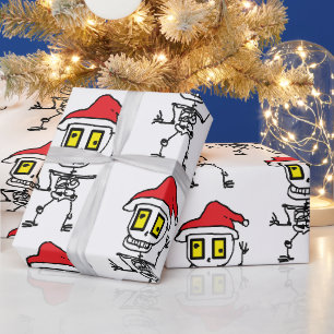 Papier Cadeau Dites Bonjour à : Silly Skully Holiday