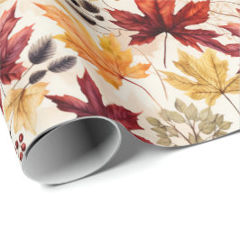 Papier Cadeau Dites-le avec des feuilles d'automne 3 -