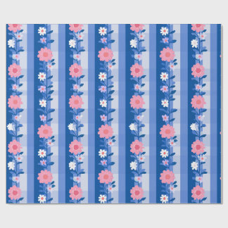 Papier Cadeau Ditsy En vichy grandes marguerites