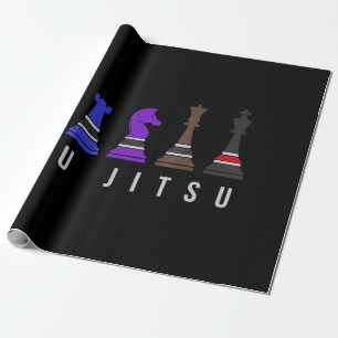 Papier Cadeau djiu jitsu    entraînement, cadeau bjj avec texte.