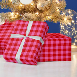 Papier Cadeau do-it-yourself Couleurs Buffalo Plaid Tartan SM SV