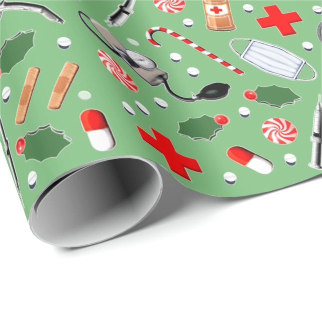 Papier Cadeau Doctor Christmas (Coin rond)