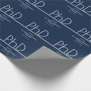 Papier Cadeau Doctorat Graduation Party Blue
