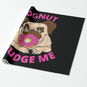 Papier Cadeau Dognut Juge Moi Carlin Chien Mange Donut