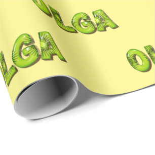 Papier cadeau d'Olga Kiwi Fruit