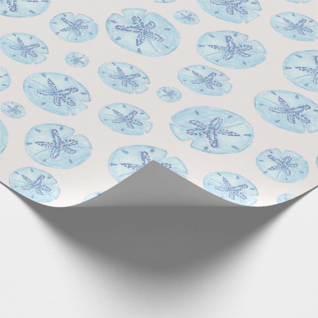 Papier Cadeau dollar de sable bleu aquatique (Coin)