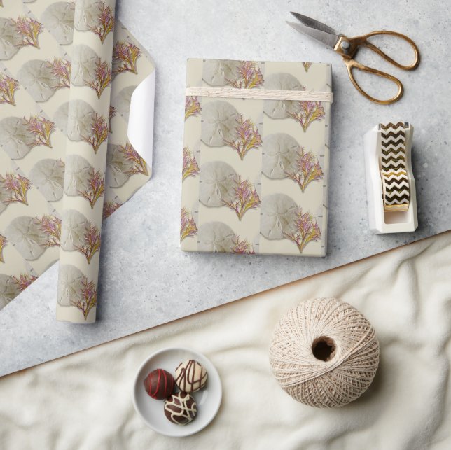 Papier Cadeau Dollar de Sable Corail de Mer (Artisanat)