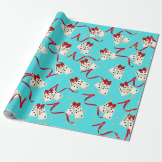 Papier Cadeau Domino Papier de recouvrement Aqua