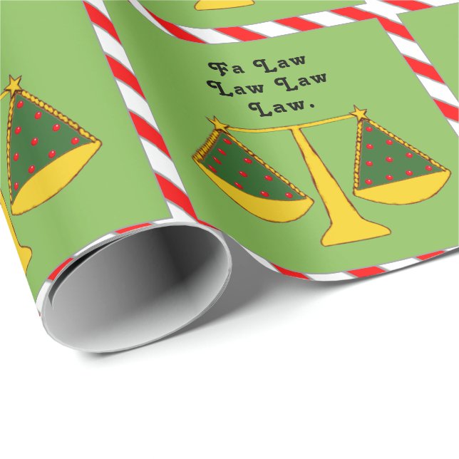 Papier Cadeau Don de l'avocat Holiday (Coin rond)