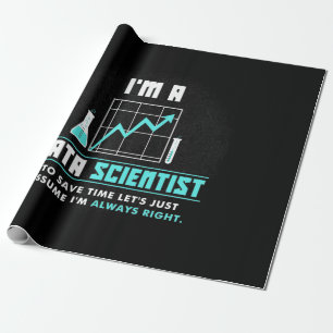 Papier Cadeau Don de scientifique Je Suis Un Scientifique En D