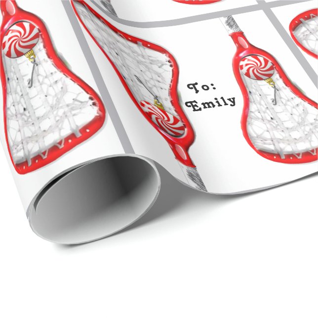 Papier Cadeau Don Filles Lacrosse (Coin rond)