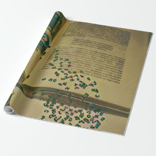 Papier Cadeau Don pour amoureux de bibliothèque