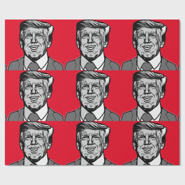 PAPIER CADEAU DONALD TRUMP (Plat)