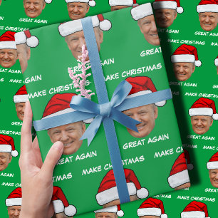 Papier Cadeau Donald Trump Le Père Noël Rendre Noël magnifique