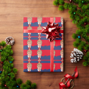 PAPIER CADEAU DONALD TRUMP LIVRE DE NOËL