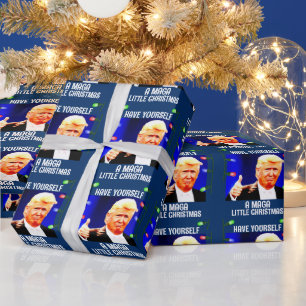 Papier Cadeau DONALD TRUMP MAGA PETIT LITTLE Christmas WRAPPER P