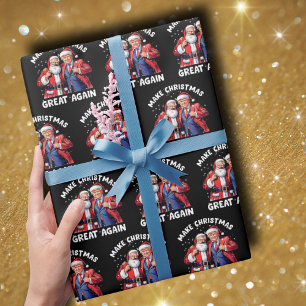 Papier Cadeau Donald Trump Père Noël Don Trump Père Noël