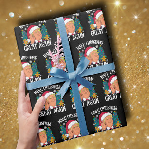Papier Cadeau Donald Trump Père Noël   Rendre Noël super