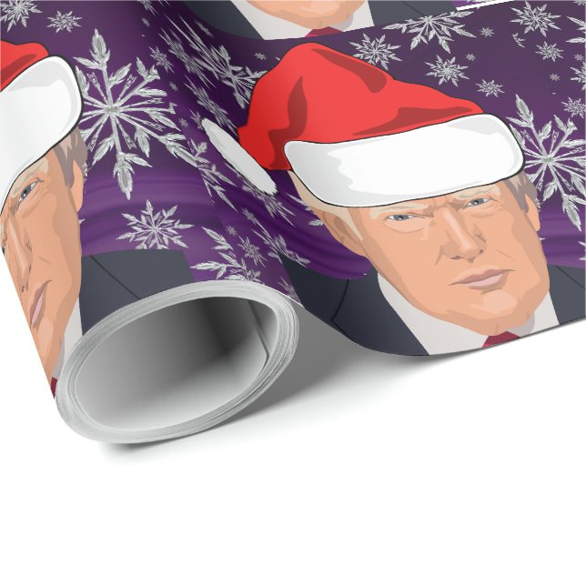 Papier Cadeau DONALD TRUMP SANTA HAT CHRISTMAS Papier à envelopp (Coin rond)