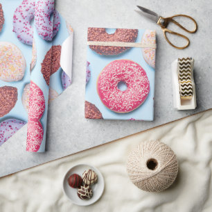 Papier Cadeau Donuts avec Motif d'arrosage