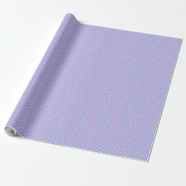 Papier Cadeau Donuts Lilac Et Turquoise Avec Remplissage Sur Ros